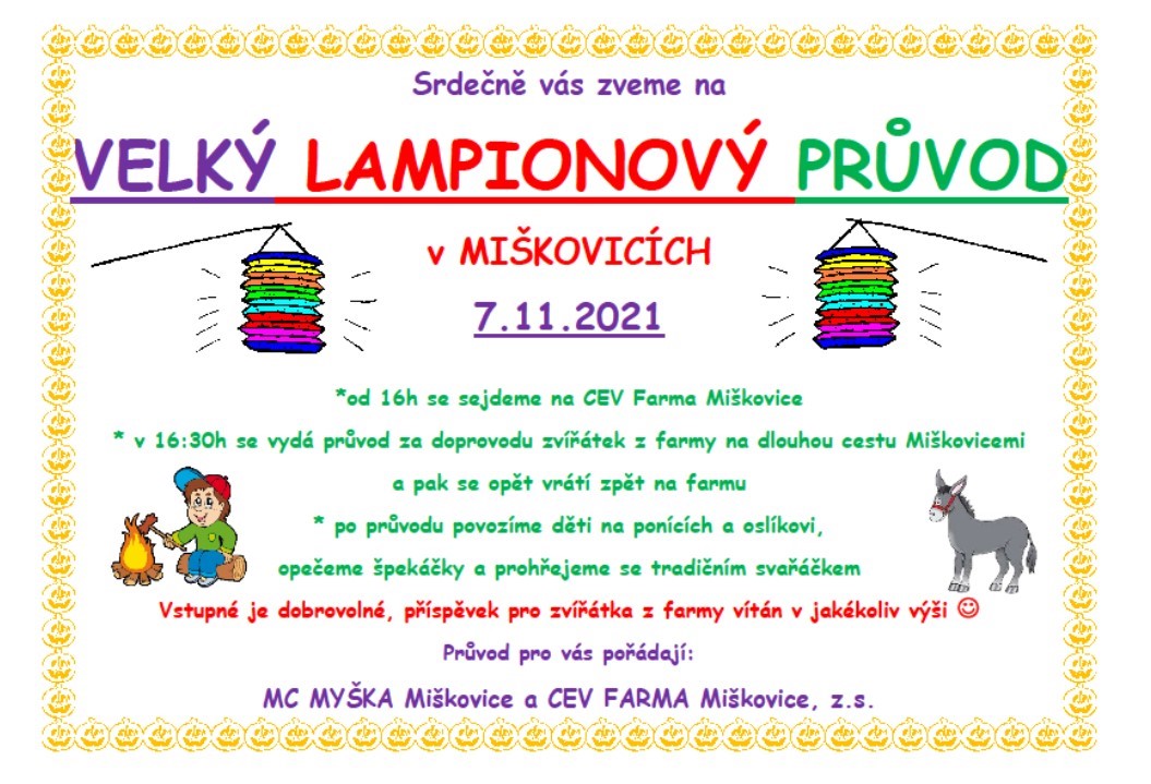 Lampionový průvod v Miškovicích