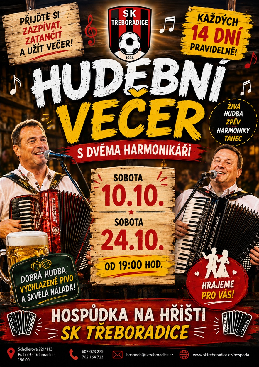 Hudební večer s dvěma harmonikáři