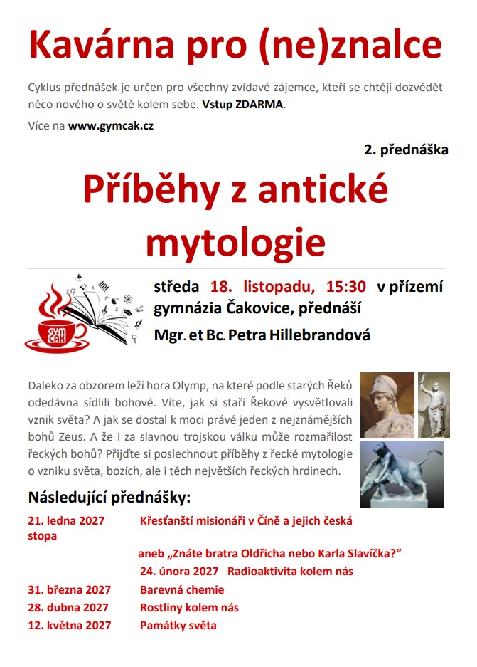Kavárna pro (ne)znalce - Příběhy z antické mytologie